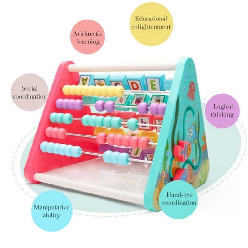 5 in 1 Multifunction Learning Activity Shelf